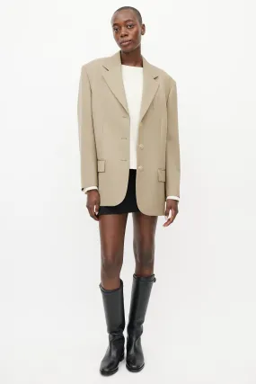 Beige Oversized Blazer