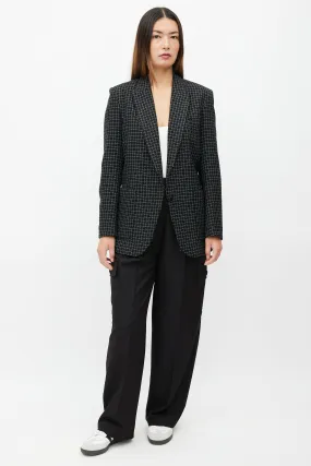 Black & White Check Oversized Blazer