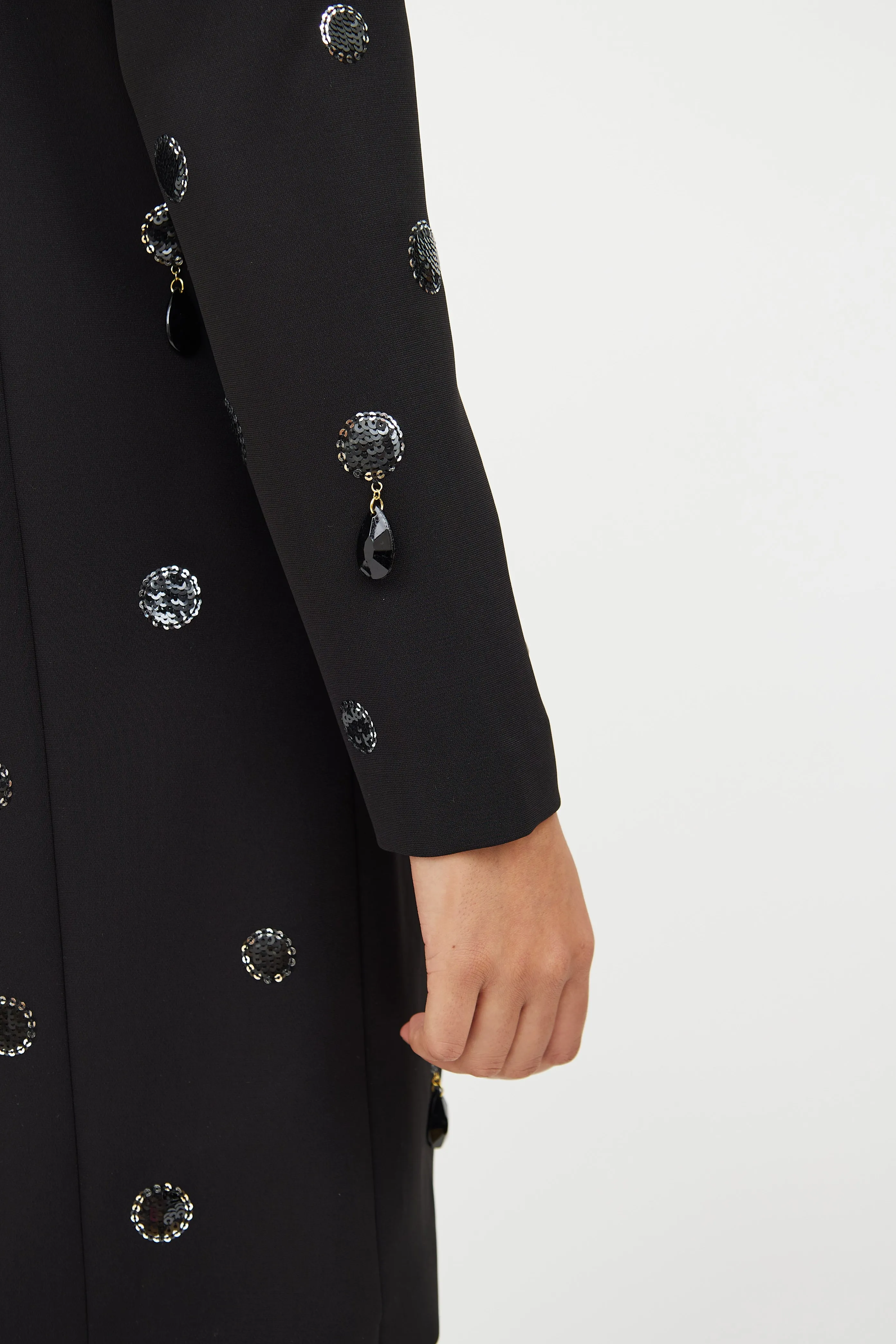 Black & White Jewel Embellished Dress