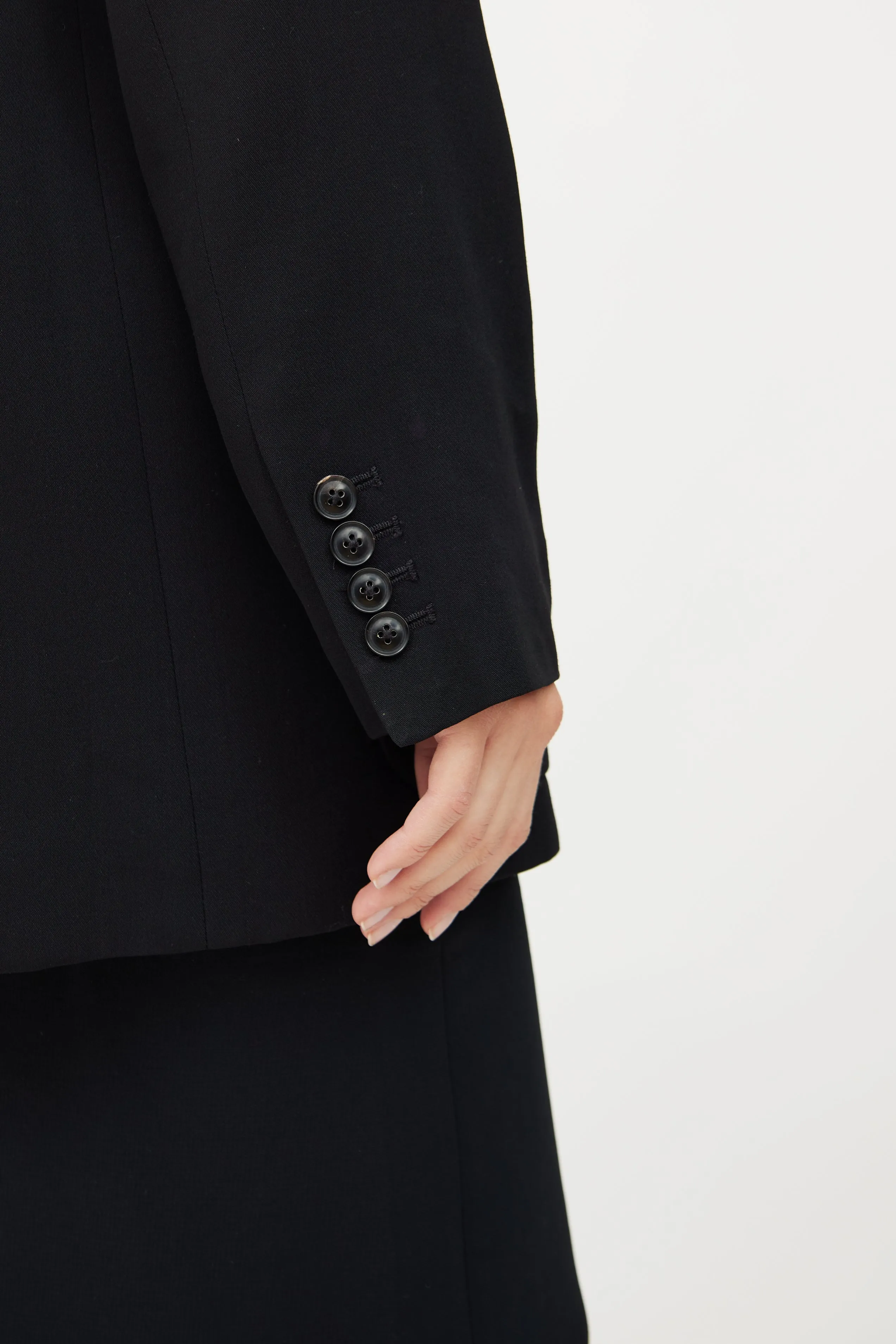 Black Oversized Long Sleeve Blazer