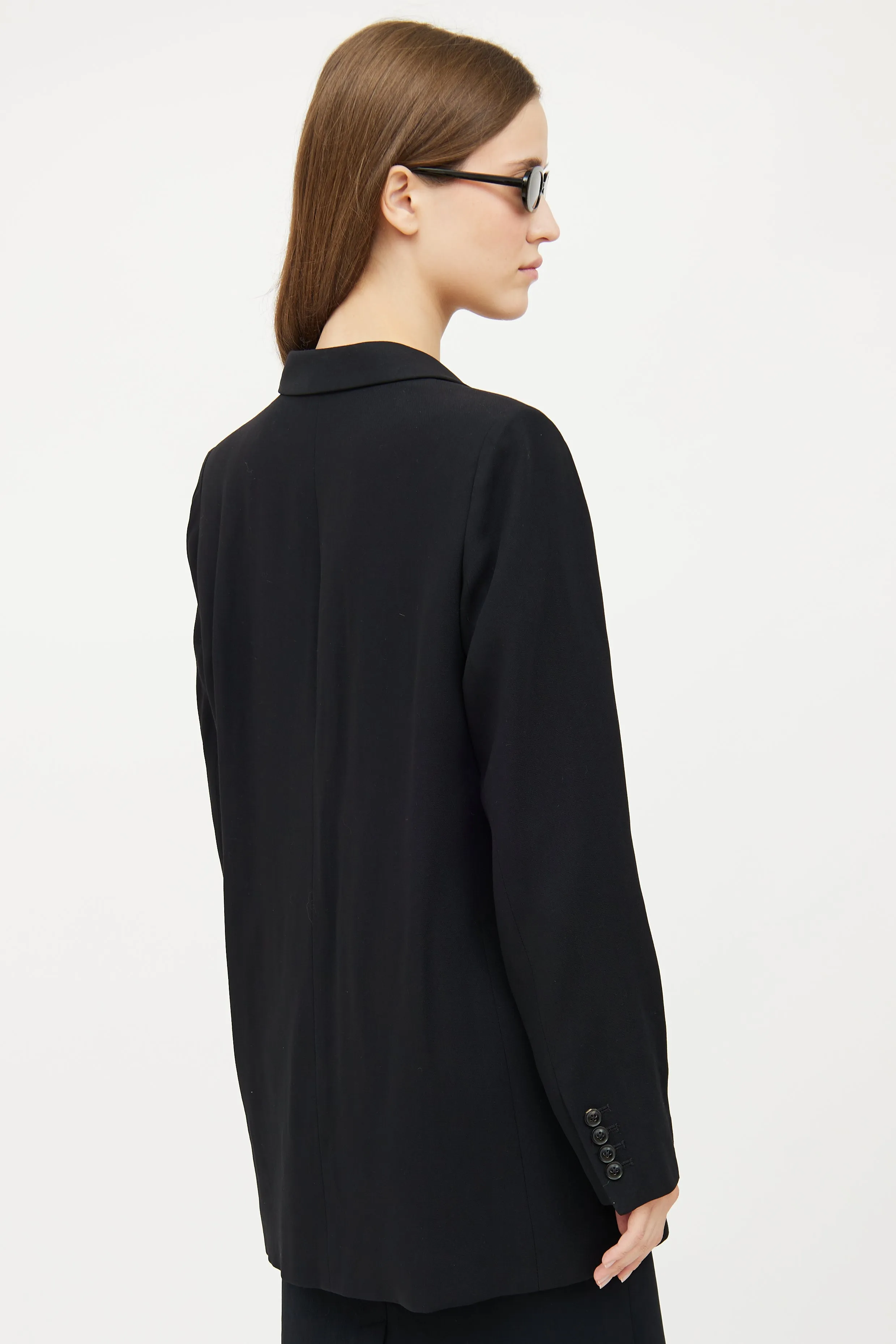 Black Oversized Long Sleeve Blazer