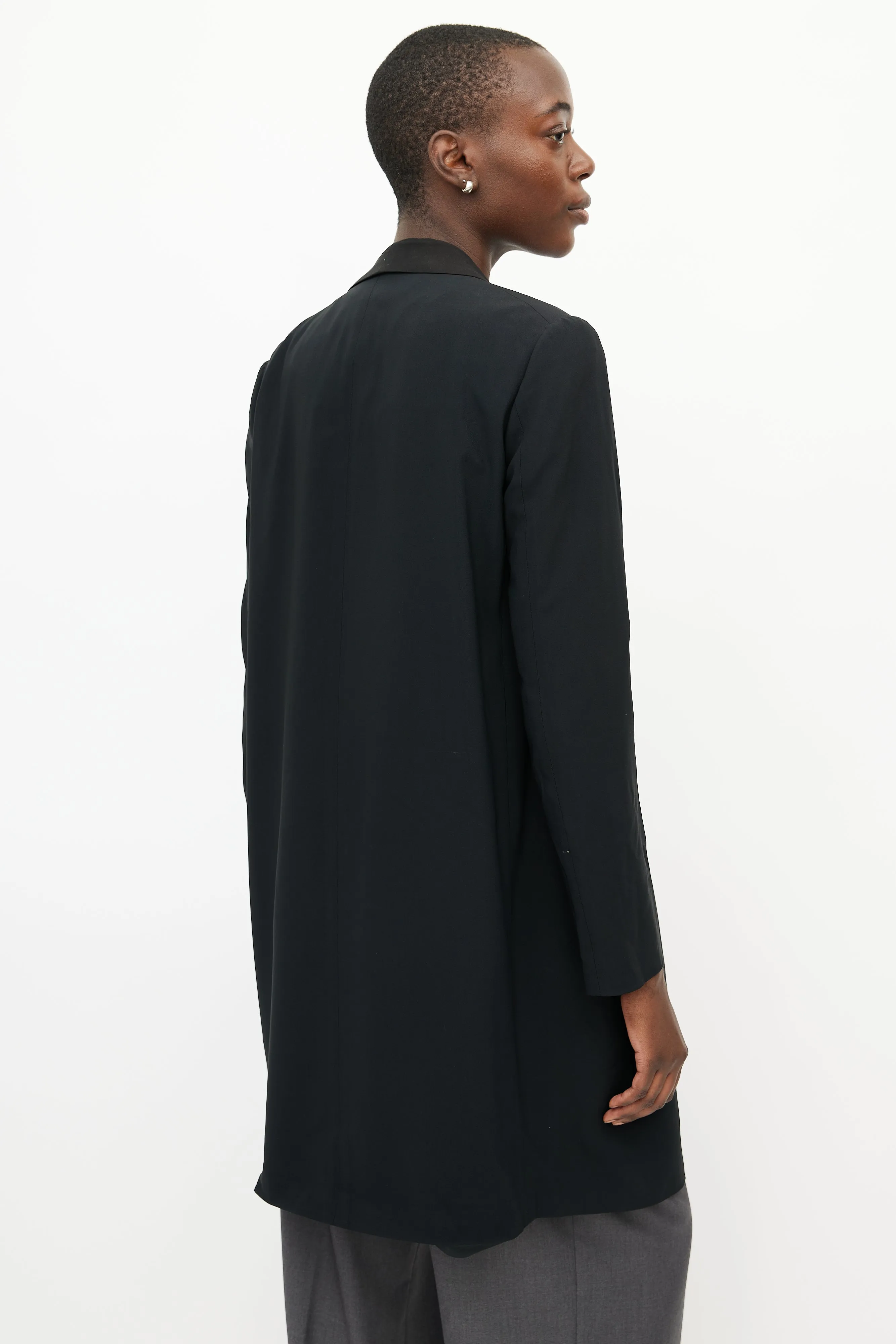 Black Oversized Tuxedo Blazer