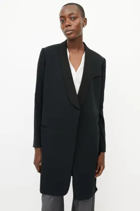 Black Oversized Tuxedo Blazer