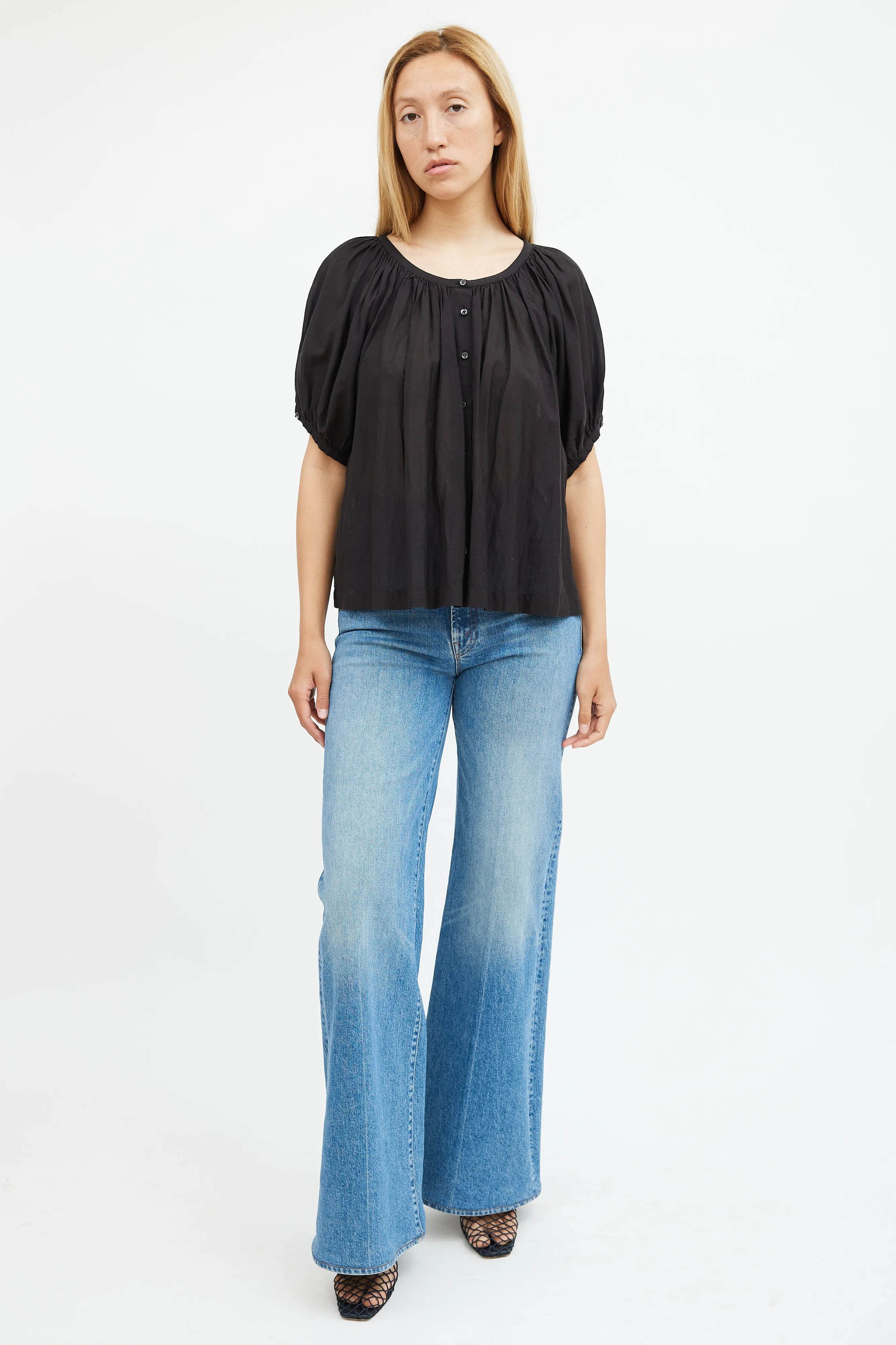 Black Ruched Top