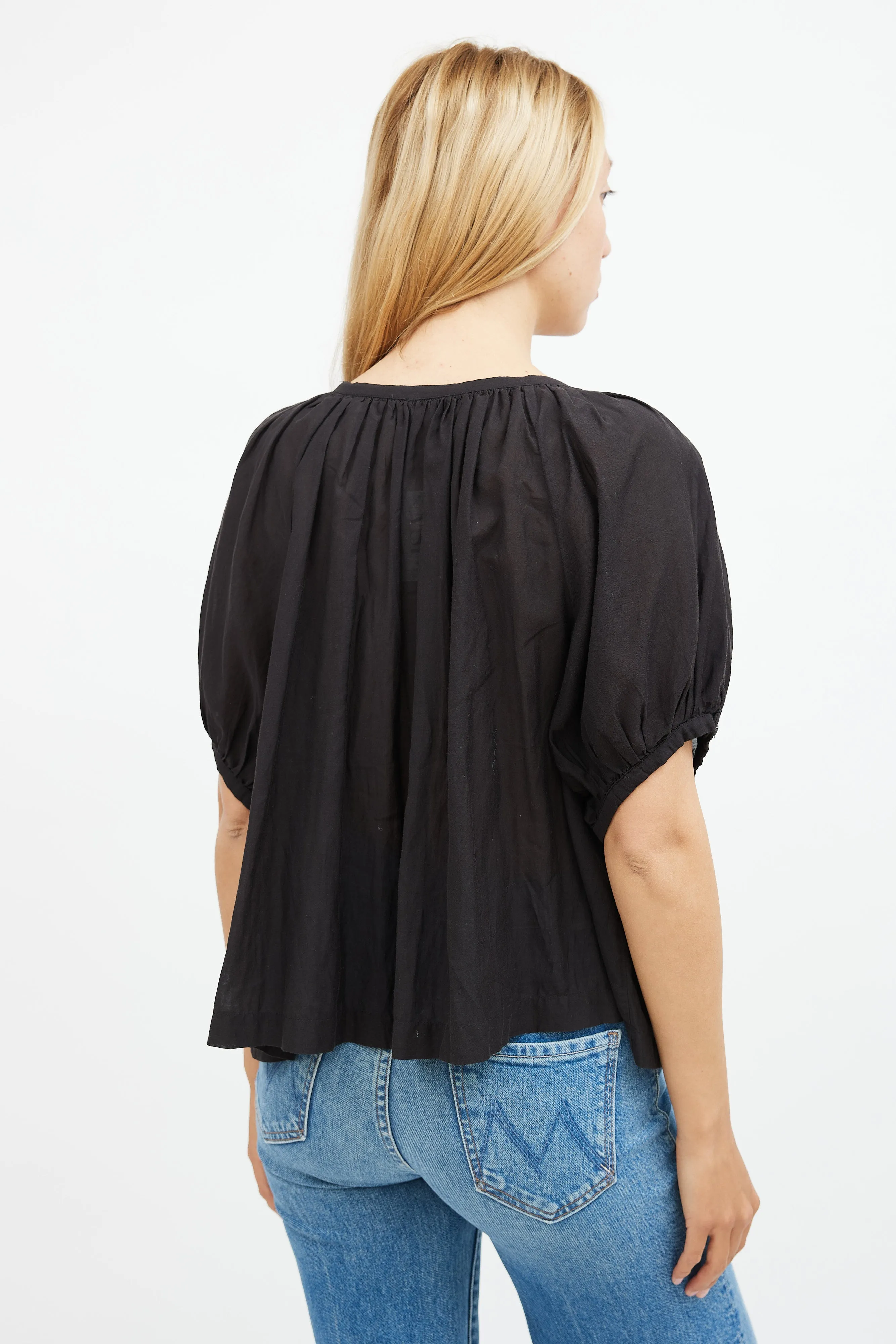Black Ruched Top