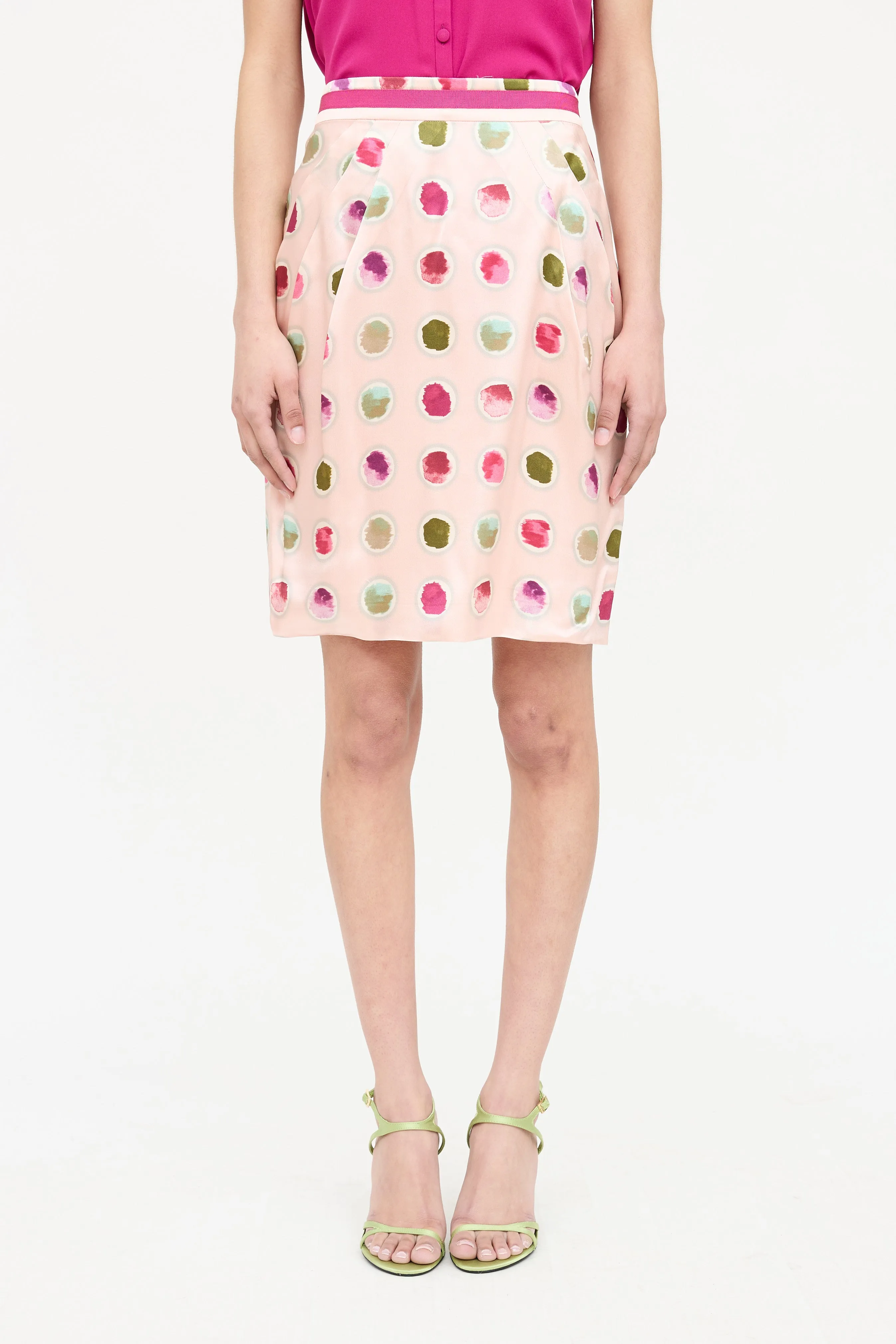 Blugirl Printed Silk Skirt