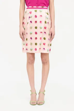 Blugirl Printed Silk Skirt