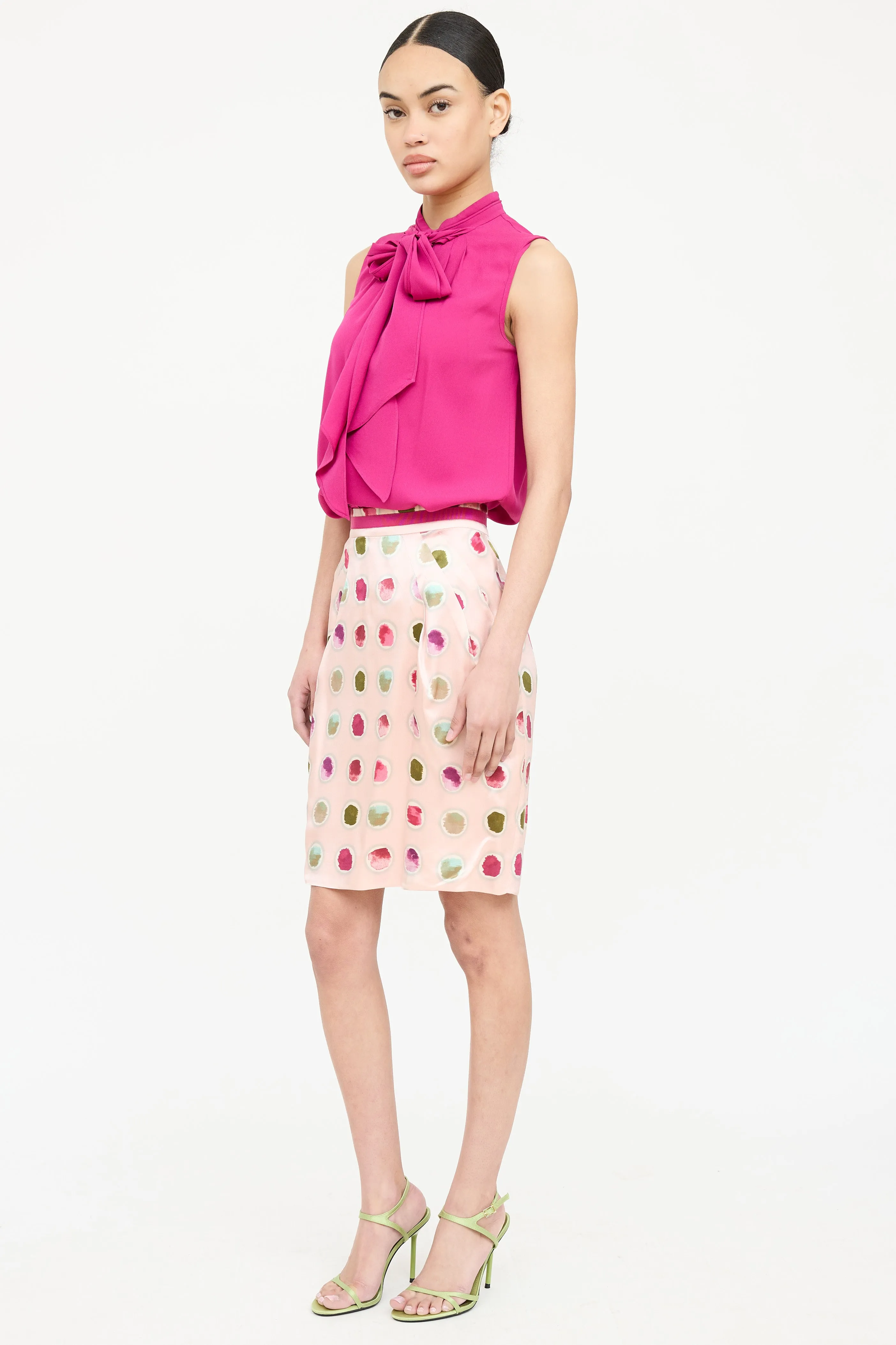 Blugirl Printed Silk Skirt