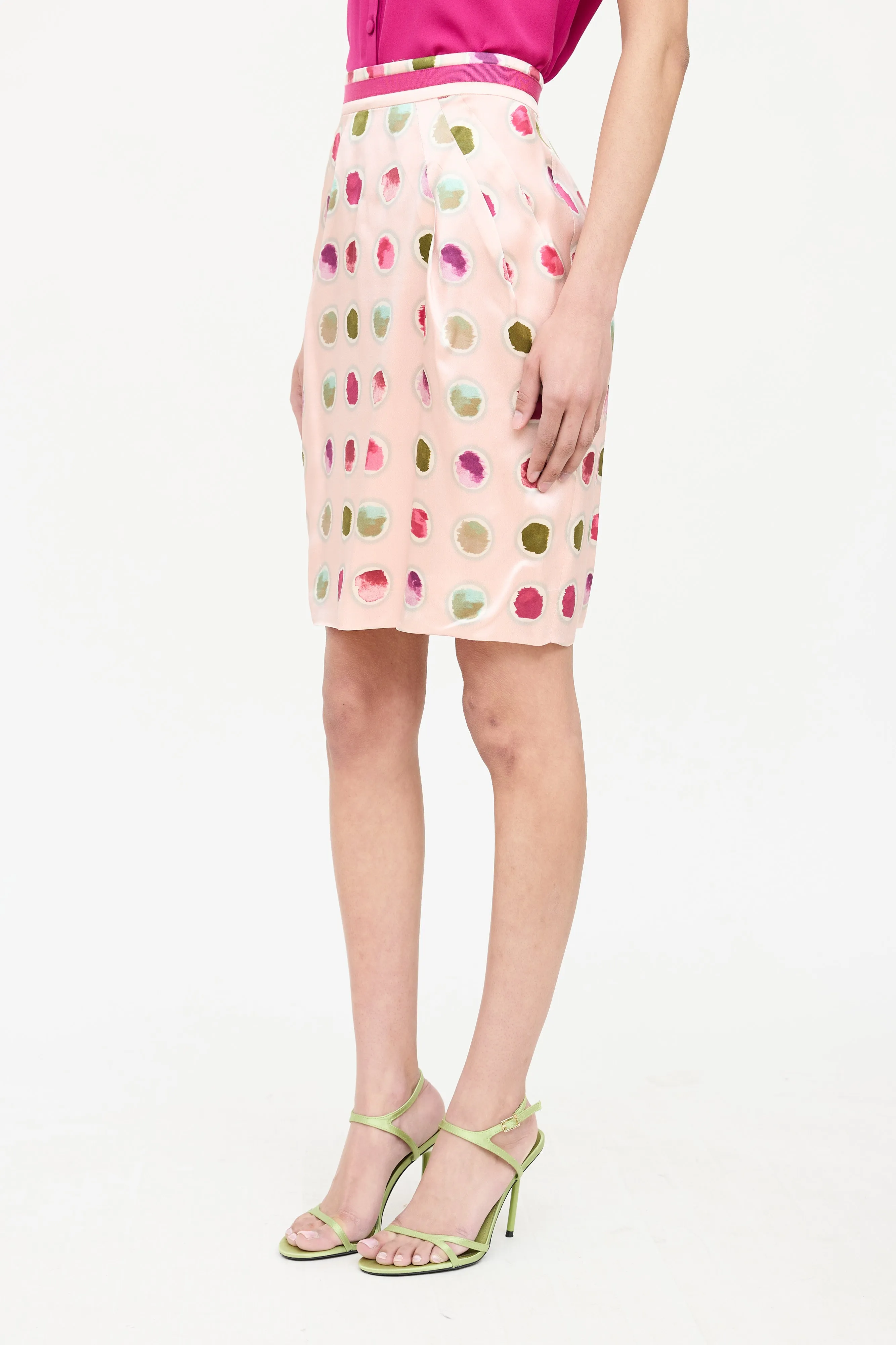 Blugirl Printed Silk Skirt