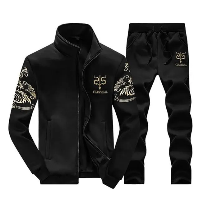 Brand Men Sportswear Sets Running Sports Fitness Tracksuit Male