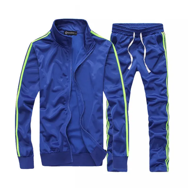 Brand Men Sportswear Sets Running Sports Fitness Tracksuit Male