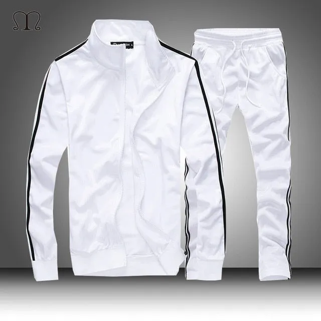 Brand Men Sportswear Sets Running Sports Fitness Tracksuit Male