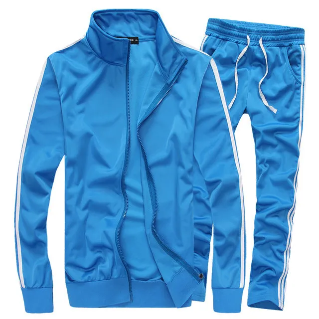 Brand Men Sportswear Sets Running Sports Fitness Tracksuit Male