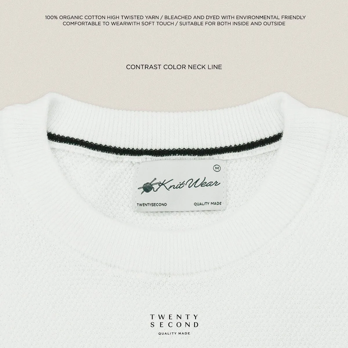 BRANDON KNIT TEE - WHITE