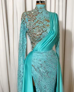 Crystal Halter Neck Evening Dress