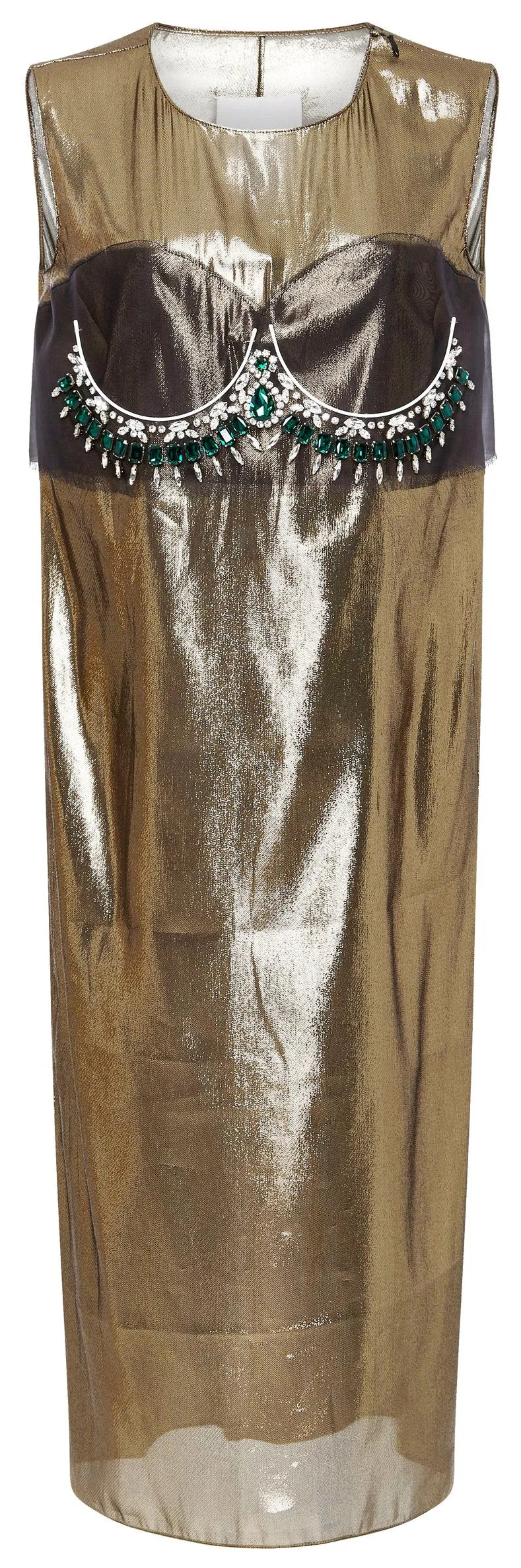 Embellished Metallic Dress