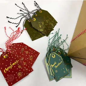 K-Kraft Kraft Tags for Gift Wrapping and Labeling (Vintage Xmas Tags)
