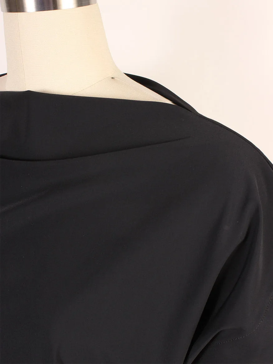Porto Mondrian Ruched Sleeveless Top in Black