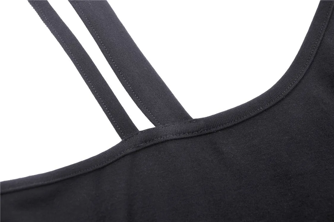 Punk suture asymmetrical tight dress DW392